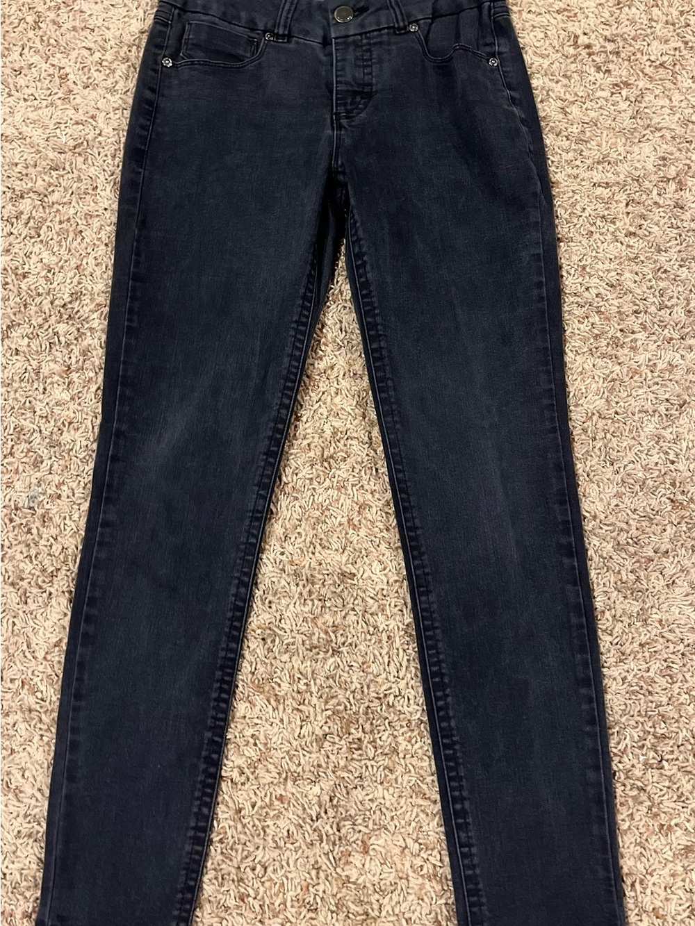 Seven7 Women's Dark Black Skinny Jeans